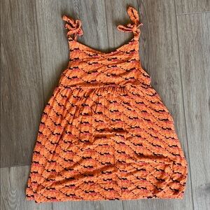 gathered ruched tie dress | hot house flower | summer weight bamboo - 12-18m